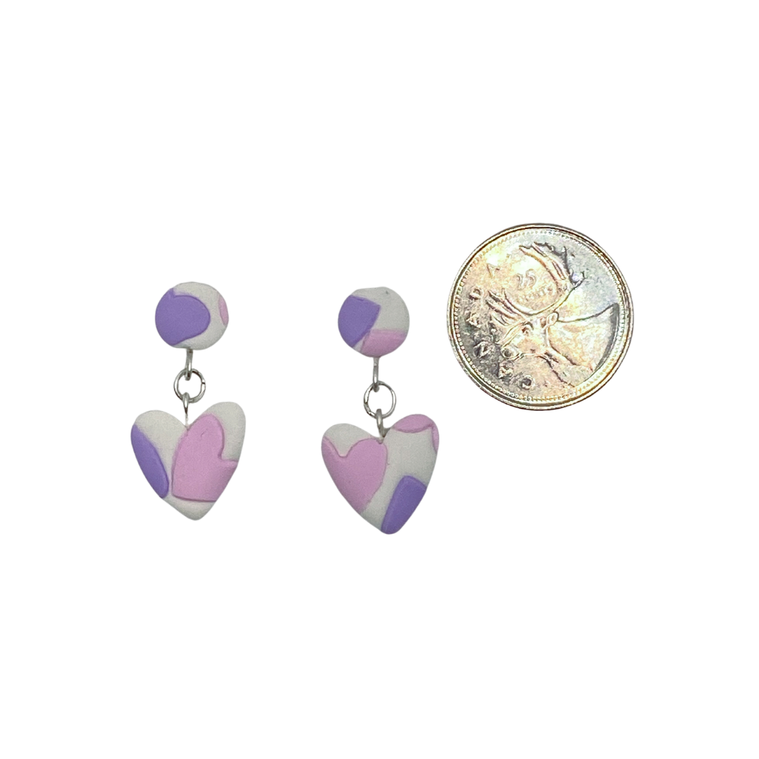 Candy Heart Polymer Clay Earrings