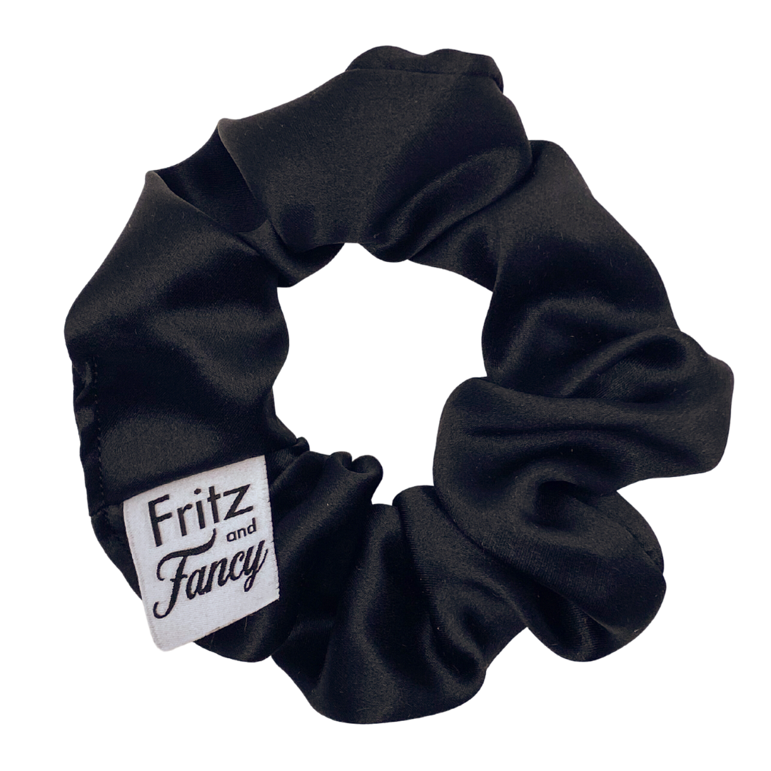 Black Silk Scrunchie