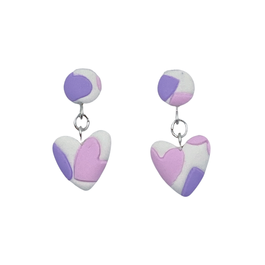 Candy Heart Polymer Clay Earrings