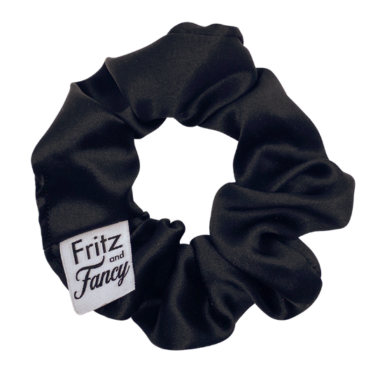 Black Silk Scrunchie