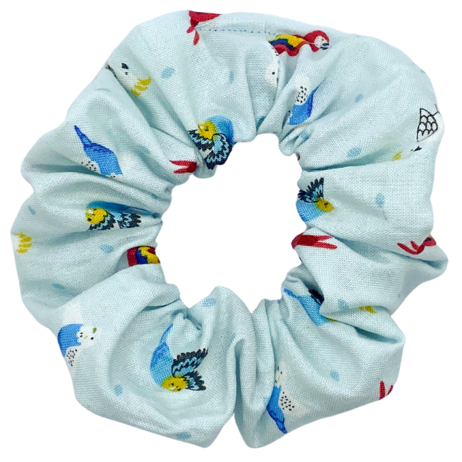 bird scrunchie macaw parrot budgie cocatoo peppermint