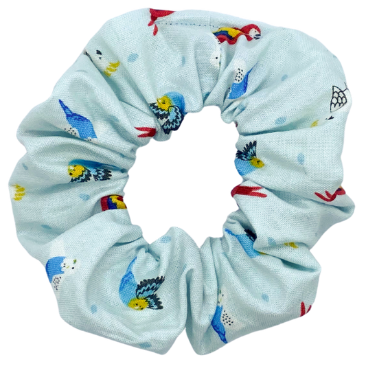 bird scrunchie macaw parrot budgie cocatoo peppermint