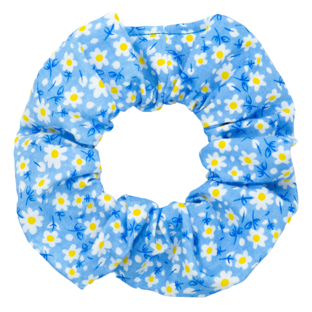 Blue Daisies Scrunchie